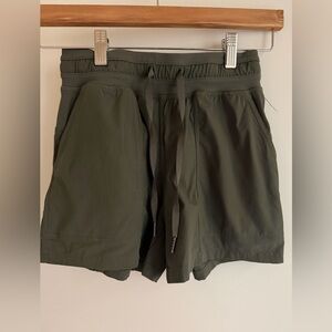 Lululemon Athletica Dance Studio Army Green Shorts